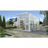 VITAVIA Gewächshaus »Aura«, 7,8 m², Kunststoff/Aluminium, winterfest – weiss VITAVIA Gewächshaus »Aura«, 7,8 m², Kunststoff/Aluminium, winterfest – weiss