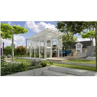 VITAVIA Gewächshaus »Aura«, 7,8 m², Kunststoff/Aluminium/ESG Glas, winterfest – weiss VITAVIA Gewächshaus »Aura«, 7,8 m², Kunststoff/Aluminium/ESG Glas, winterfest – weiss