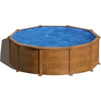 GRE Rundpool, Holzoptik, ØxH: 460 x 132 cm – braun GRE Rundpool, Holzoptik, ØxH: 460 x 132 cm – braun