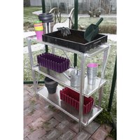 KGT Regalsystem »alle KGT-Gewächshäuser«, BxHxt: 110 x 100 x 35 cm, Aluminium – weiss KGT Regalsystem »alle KGT-Gewächshäuser«, BxHxt: 110 x 100 x 35 cm, Aluminium – weiss