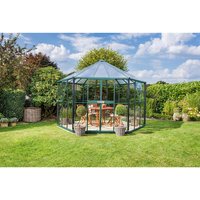 VITAVIA Gewächshaus »Juno«, 9 m², Kunststoff/Aluminium/ESG Glas, winterfest – gruen VITAVIA Gewächshaus »Juno«, 9 m², Kunststoff/Aluminium/ESG Glas, winterfest – gruen