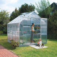 VITAVIA Gewächshaus »Mars«, B x L x H: 257 x 258 x 231,8 cm – silberfarben VITAVIA Gewächshaus »Mars«, B x L x H: 257 x 258 x 231,8 cm – silberfarben