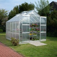 VITAVIA Gewächshaus »Mars«, B x L x H: 257 x 321 x 231,8 cm – silberfarben VITAVIA Gewächshaus »Mars«, B x L x H: 257 x 321 x 231,8 cm – silberfarben