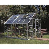 HALLS Gewächshaus »Magnum 108«, BxT: 257 x 322 cm, 3 mm Blankglas – silberfarben HALLS Gewächshaus »Magnum 108«, BxT: 257 x 322 cm, 3 mm Blankglas – silberfarben