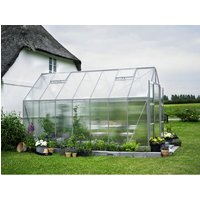 HALLS Gewächshaus »Magnum 148«, BxT: 257 x 446 cm, 6 mm Stegdoppelplatten (SDPL) – silberfarben HALLS Gewächshaus »Magnum 148«, BxT: 257 x 446 cm, 6 mm Stegdoppelplatten (SDPL) – silberfarben