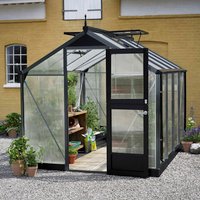 JULIANA Gewächshaus »Compact 5,0 m²«, BxT: 224 x 224 cm, 10 mm Stegdoppelplatten (SDPL) – schwarz JULIANA Gewächshaus »Compact 5,0 m²«, BxT: 224 x 224 cm, 10 mm Stegdoppelplatten (SDPL) – schwarz