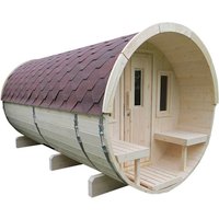 WOLFF FINNHAUS Fasssauna »Basic«, Fichtenholz, beige, 6 Personen WOLFF FINNHAUS Fasssauna »Basic«, Fichtenholz, beige, 6 Personen