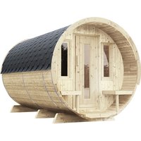 WOLFF FINNHAUS Fasssauna »De luxe«, Fichtenholz, beige, 6 Personen WOLFF FINNHAUS Fasssauna »De luxe«, Fichtenholz, beige, 6 Personen