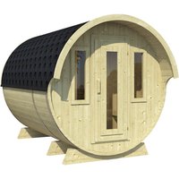 WOLFF FINNHAUS Fasssauna »De luxe«, Fichtenholz, beige, 6 Personen WOLFF FINNHAUS Fasssauna »De luxe«, Fichtenholz, beige, 6 Personen