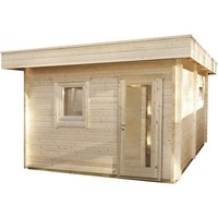 WOLFF FINNHAUS Saunahaus »Keijo«, BxTxH: 395 x 366 x 257 cm, ohne Ofen – beige WOLFF FINNHAUS Saunahaus »Keijo«, BxTxH: 395 x 366 x 257 cm, ohne Ofen – beige