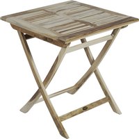 GARDEN PLEASURE Gartentisch »Java«, mit Teakholz-Tischplatte, BxTxH: 70 x 70 x 75 cm – braun GARDEN PLEASURE Gartentisch »Java«, mit Teakholz-Tischplatte, BxTxH: 70 x 70 x 75 cm – braun