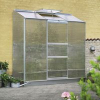 HALLS Gewächshaus »Altan«, BxT: 194 x 69 cm, 3 Sektionen, 4 mm Stegdoppelplatten (SDPL) – silberfarben HALLS Gewächshaus »Altan«, BxT: 194 x 69 cm, 3 Sektionen, 4 mm Stegdoppelplatten (SDPL) – silberfarben