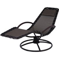 GARDEN PLEASURE Gartenliege, Stahl – braun GARDEN PLEASURE Gartenliege, Stahl – braun