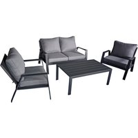 GARDEN PLEASURE Loungeset »Victoria«, 4 Sitzplätze, inkl. Auflagen – grau GARDEN PLEASURE Loungeset »Victoria«, 4 Sitzplätze, inkl. Auflagen – grau