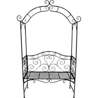 GARDEN PLEASURE Gartenbank »Colima«, Stahl, 2-Sitzer, BxHxT: 48 x 200 x 124 cm – schwarz GARDEN PLEASURE Gartenbank »Colima«, Stahl, 2-Sitzer, BxHxT: 48 x 200 x 124 cm – schwarz