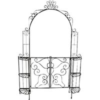 GARDEN PLEASURE Rosenbogen »Laki«, B x T x H: 29 x 156 x 233 cm, Stahl, schwarz GARDEN PLEASURE Rosenbogen »Laki«, B x T x H: 29 x 156 x 233 cm, Stahl, schwarz