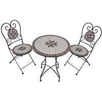 GARDEN PLEASURE Balkonmöbelset »Amarillo«, Metall, 3-teilig – grau GARDEN PLEASURE Balkonmöbelset »Amarillo«, Metall, 3-teilig – grau