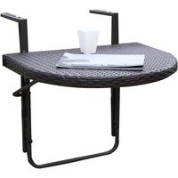 GARDEN PLEASURE Balkonhängetisch »Agra«, mit Aluminium-Tischplatte, BxTxH: 60 x 50 x 43 cm – braun GARDEN PLEASURE Balkonhängetisch »Agra«, mit Aluminium-Tischplatte, BxTxH: 60 x 50 x 43 cm – braun