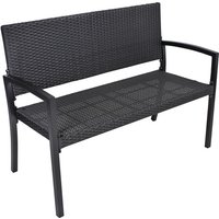 GARDEN PLEASURE Gartenbank »Sanremo«, Aluminium, 2-Sitzer, BxHxT: 116 x 87 x 60 cm – schwarz GARDEN PLEASURE Gartenbank »Sanremo«, Aluminium, 2-Sitzer, BxHxT: 116 x 87 x 60 cm – schwarz