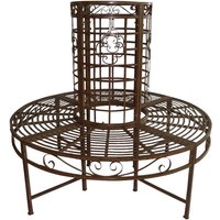 GARDEN PLEASURE Baumbank »Larissa«, Stahl, 4-Sitzer, BxHxT: 121 x 112 x 121 cm – braun GARDEN PLEASURE Baumbank »Larissa«, Stahl, 4-Sitzer, BxHxT: 121 x 112 x 121 cm – braun