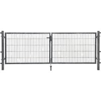 FLORAWORLD Doppeltor »comfort«, Türmaße BxH: 300 x 120 cm – silberfarben FLORAWORLD Doppeltor »comfort«, Türmaße BxH: 300 x 120 cm – silberfarben