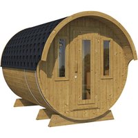 WOLFF FINNHAUS Fasssauna »De luxe«, Fichtenholz, beige, 6 Personen WOLFF FINNHAUS Fasssauna »De luxe«, Fichtenholz, beige, 6 Personen