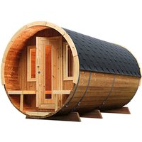 WOLFF FINNHAUS Fasssauna »De luxe«, Fichtenholz, beige, 6 Personen WOLFF FINNHAUS Fasssauna »De luxe«, Fichtenholz, beige, 6 Personen