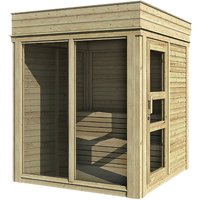 WOLFF FINNHAUS Saunahaus »Paradiso«, BxTxH: 229 x 229 x 261 cm, ohne Ofen – beige WOLFF FINNHAUS Saunahaus »Paradiso«, BxTxH: 229 x 229 x 261 cm, ohne Ofen – beige