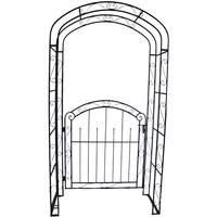 GARDEN PLEASURE Deko-Pforte »MAYON«, B x T x H: 115 x 43 x 215 cm, Stahl, rostfarben – braun GARDEN PLEASURE Deko-Pforte »MAYON«, B x T x H: 115 x 43 x 215 cm, Stahl, rostfarben – braun