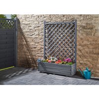 Mr. GARDENER Blumenkasten mit Rankgitter, BxH: 120 x 170 cm, grau, Holz Mr. GARDENER Blumenkasten mit Rankgitter, BxH: 120 x 170 cm, grau, Holz
