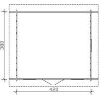 SKANHOLZ Gartenhaus »Lugano 2«, Holz, BxHxT: 500 x 311 x 380 cm (Außenmaße) – beige SKANHOLZ Gartenhaus »Lugano 2«, Holz, BxHxT: 500 x 311 x 380 cm (Außenmaße) – beige
