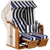 SUNNY SMART Strandkorb »Rustikal«, BxHxT: 125 x 160 x 90 cm, Halblieger, weiß/natur – weiss SUNNY SMART Strandkorb »Rustikal«, BxHxT: 125 x 160 x 90 cm, Halblieger, weiß/natur – weiss