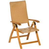 MERXX Klappstuhl »Capri«, BxTxH: 62 x 103 x 114 cm, Akazienholz/ Kunststoffgeflecht – beige Rabatt: 17 % MERXX Klappstuhl »Capri«, BxTxH: 62 x 103 x 114 cm, Akazienholz/ Kunststoffgeflecht – beige Rabatt: 17 %