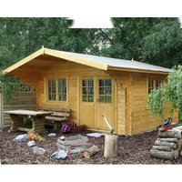 WOLFF FINNHAUS Gartenhaus »Nordkap«, Holz, BxHxT: 500 x 262 x 360 cm (Außenmaße inkl. Dachüberstand) - beige |  Fichte  |  16,2 m² WOLFF FINNHAUS Gartenhaus »Nordkap«, Holz, BxHxT: 500 x 262 x 360 cm (Außenmaße inkl. Dachüberstand) - beige |  Fichte  |  16,2 m²