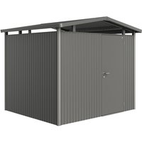 BIOHORT Gerätehaus »Panorama«, Stahl, BxHxT: 257 x 227 x 217 cm (Außenmaße inkl. Dachüberstand) – grau BIOHORT Gerätehaus »Panorama«, Stahl, BxHxT: 257 x 227 x 217 cm (Außenmaße inkl. Dachüberstand) – grau