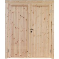 Doppeltür »Knut 44«, Kiefernholz, Natur – beige Doppeltür »Knut 44«, Kiefernholz, Natur – beige