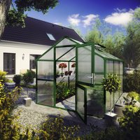 KGT Gewächshaus »Tulpe«, 12,75 m², Kunststoff/Aluminium, winterfest – gruen KGT Gewächshaus »Tulpe«, 12,75 m², Kunststoff/Aluminium, winterfest – gruen