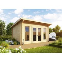 WOLFF FINNHAUS Gartenhaus »Trondheim«, Holz, BxHxT: 400 x 242 x 300 cm (Außenmaße inkl. Dachüberstand) - beige |  Fichte  |  10,8 m² WOLFF FINNHAUS Gartenhaus »Trondheim«, Holz, BxHxT: 400 x 242 x 300 cm (Außenmaße inkl. Dachüberstand) - beige |  Fichte  |  10,8 m²