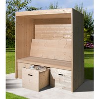 WEKA Sitzlaube »Bozen«, BxHxT: 173 x 194 x 86 cm, Volllieger, natur – beige WEKA Sitzlaube »Bozen«, BxHxT: 173 x 194 x 86 cm, Volllieger, natur – beige