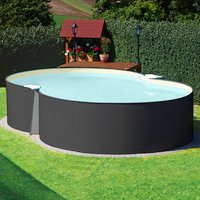 SUMMER FUN Achtformpool, anthrazit, BxHxL: 300 x 120 x 470 cm – grau SUMMER FUN Achtformpool, anthrazit, BxHxL: 300 x 120 x 470 cm – grau