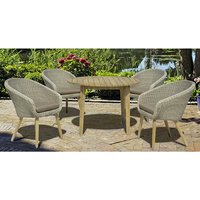 GARDEN PLEASURE Gartenmöbelset, 4 Sitzplätze, Akazienholz/Kunststoff – braun GARDEN PLEASURE Gartenmöbelset, 4 Sitzplätze, Akazienholz/Kunststoff – braun