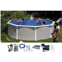MYPOOL Rundpool, grau/weiß, ØxH: 550 x 132 cm – blau MYPOOL Rundpool, grau/weiß, ØxH: 550 x 132 cm – blau