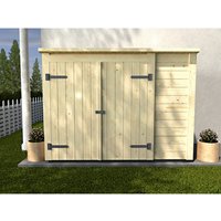 WEKA Gartenschrank, BxHxT: 215 x 152 x 95 cm, natur – beige WEKA Gartenschrank, BxHxT: 215 x 152 x 95 cm, natur – beige