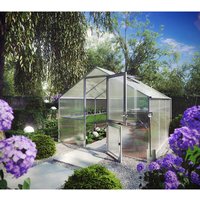 KGT Gewächshaus »Orchidee«, 9,6 m², Kunststoff/Aluminium, winterfest – silberfarben KGT Gewächshaus »Orchidee«, 9,6 m², Kunststoff/Aluminium, winterfest – silberfarben