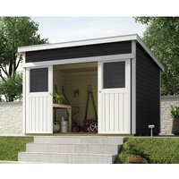 WEKA Gartenhaus »Schiebetürhaus 225 Gr. 2«, Holz, BxHxT: 315 x 238 x 299 cm (Außenmaße inkl. Dachüberstand) - grau | Holz | 8,82 m² WEKA Gartenhaus »Schiebetürhaus 225 Gr. 2«, Holz, BxHxT: 315 x 238 x 299 cm (Außenmaße inkl. Dachüberstand) - grau | Holz | 8,82 m²