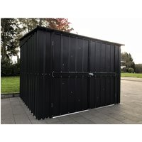 Globel Gerätehaus »Family«, Stahl, Pultdach, 3,79 m², BxT: 211 x 200 cm, anthrazit – grau Globel Gerätehaus »Family«, Stahl, Pultdach, 3,79 m², BxT: 211 x 200 cm, anthrazit – grau
