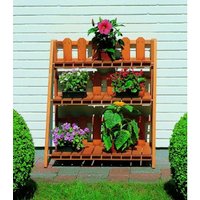 PROMADINO Blumenetagerie, BxH: 78,5 x 90 cm, Kiefernholz, honig – braun PROMADINO Blumenetagerie, BxH: 78,5 x 90 cm, Kiefernholz, honig – braun