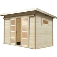 WOLFF FINNHAUS Gartenhaus »Pulti ST«, Holz, BxHxT: 340 x 228 x 240 cm (Außenmaße inkl. Dachüberstand) - beige |  Fichte  |  7,2 m² WOLFF FINNHAUS Gartenhaus »Pulti ST«, Holz, BxHxT: 340 x 228 x 240 cm (Außenmaße inkl. Dachüberstand) - beige |  Fichte  |  7,2 m²