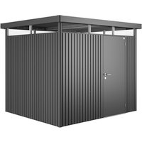 BIOHORT Gerätehaus »HighLine«, Stahl, BxHxT: 275 x 222 x 235 cm (Außenmaße inkl. Dachüberstand) – grau BIOHORT Gerätehaus »HighLine«, Stahl, BxHxT: 275 x 222 x 235 cm (Außenmaße inkl. Dachüberstand) – grau
