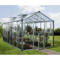 VITAVIA Gewächshaus »Zeus Plus 11900«, BxHxL: 195 x 197 x 131 cm – silberfarben VITAVIA Gewächshaus »Zeus Plus 11900«, BxHxL: 195 x 197 x 131 cm – silberfarben